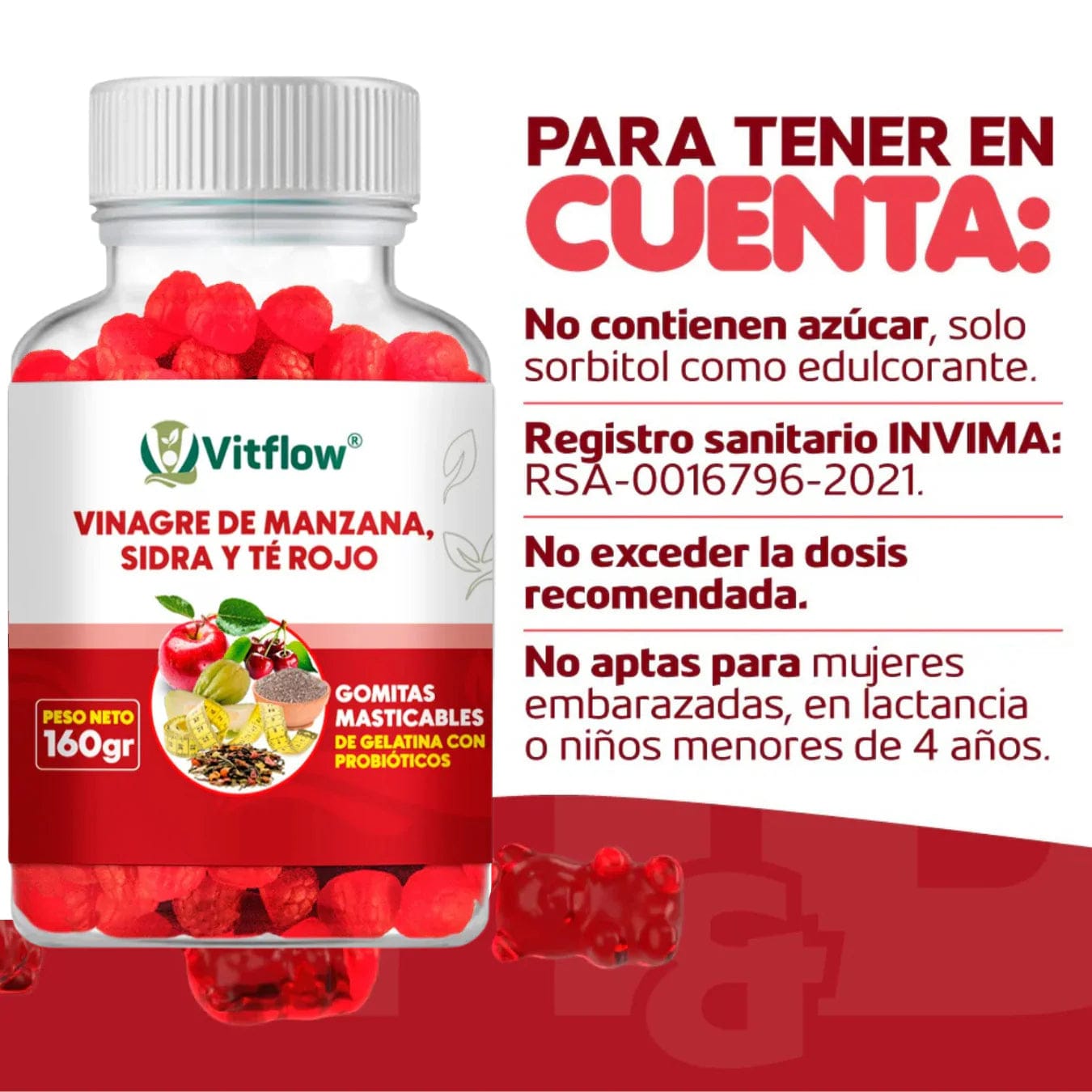 GOMITAS VINAGRE DE MANZANA